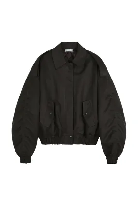 Faux Suede Bomber Jacket