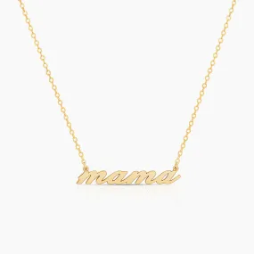 14k Fine Mama Script Necklace