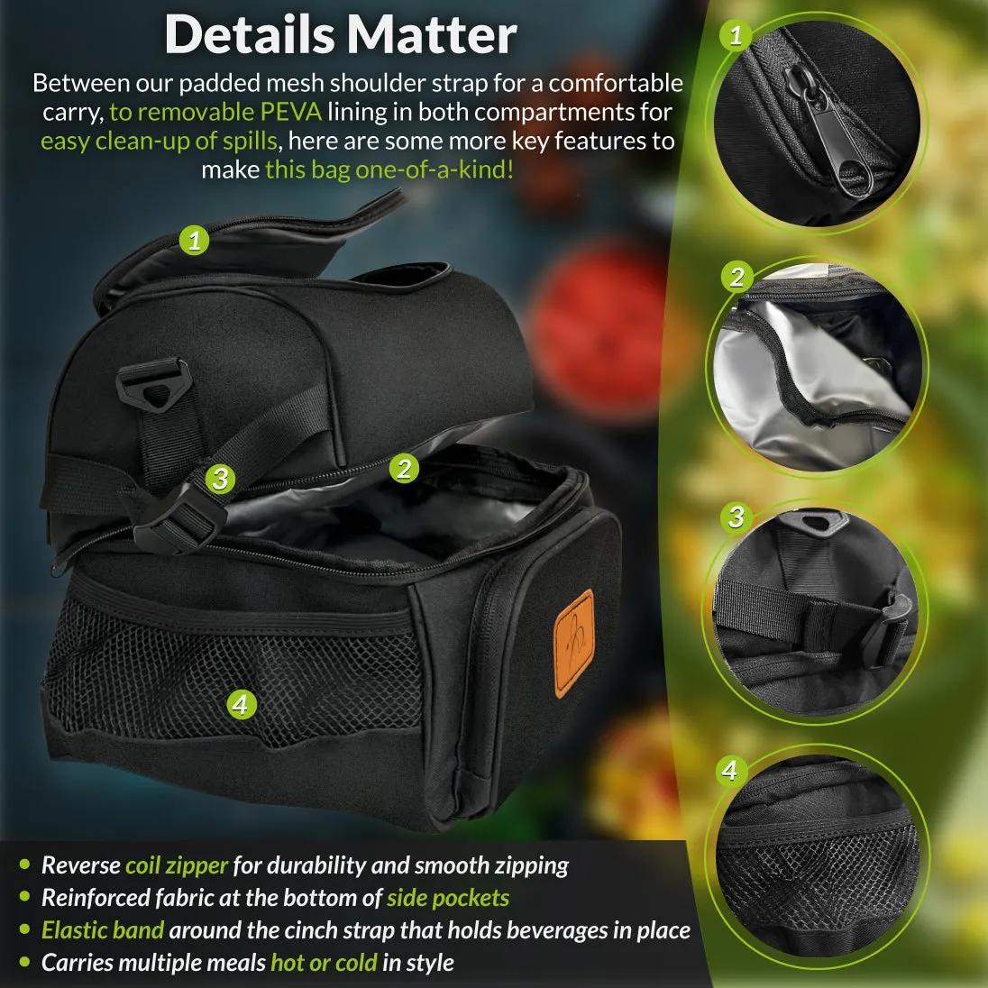 2-Meal Insulated Cooler Bag