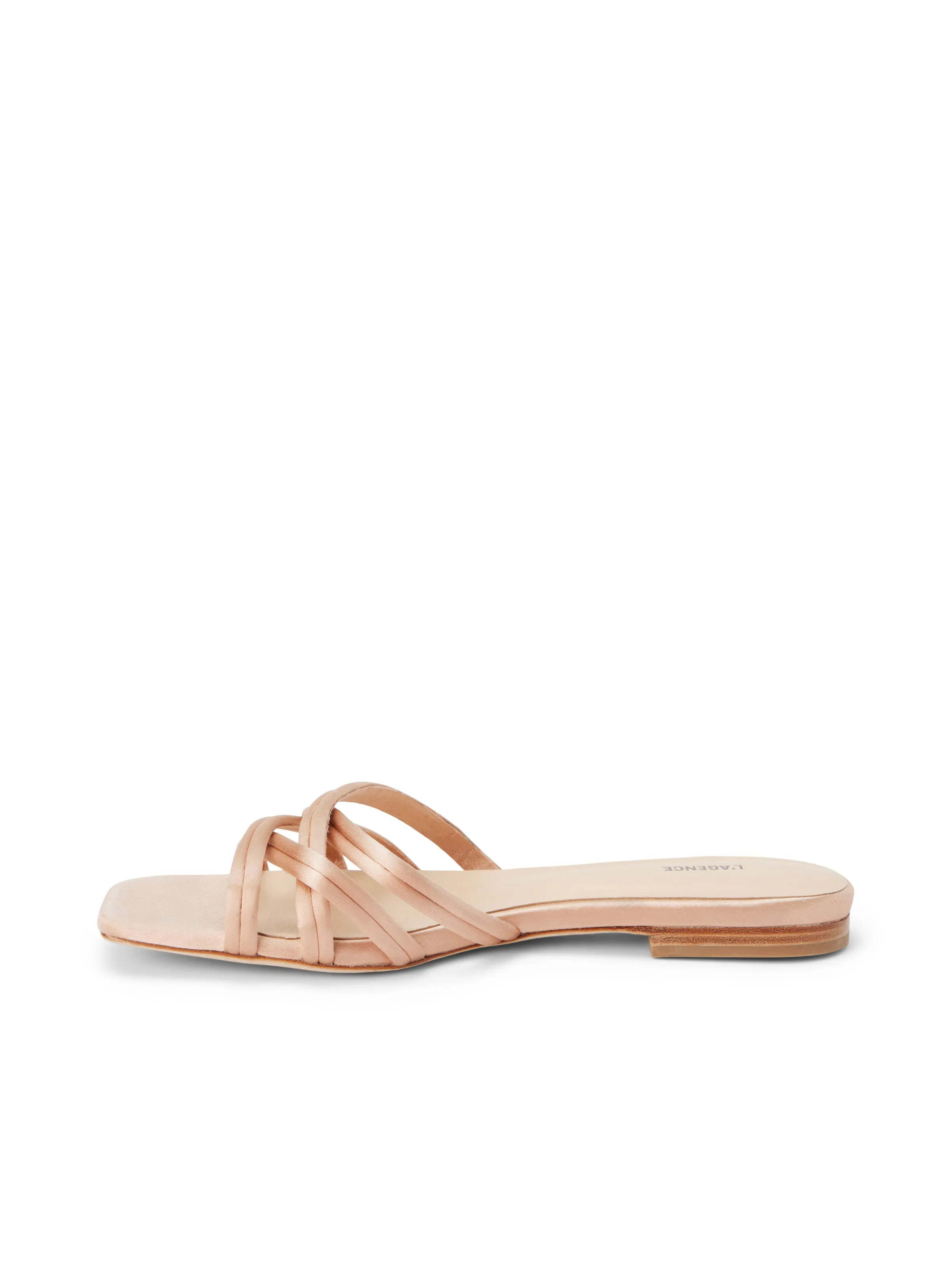 Abelle Satin Flat Sandal