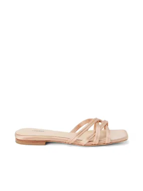 Abelle Satin Flat Sandal