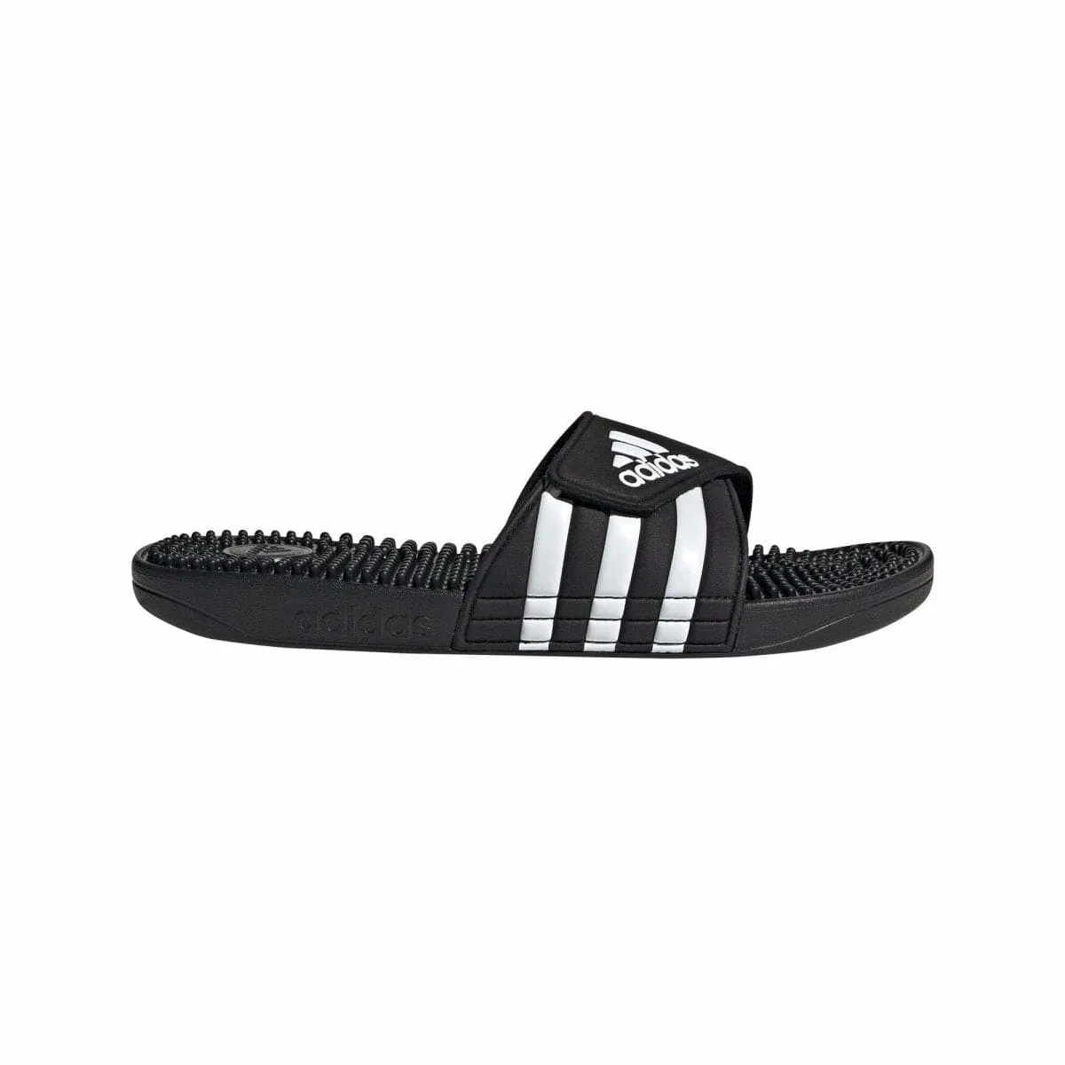 ADIDAS MEN'S ADISSAGE BLACK SLIDES