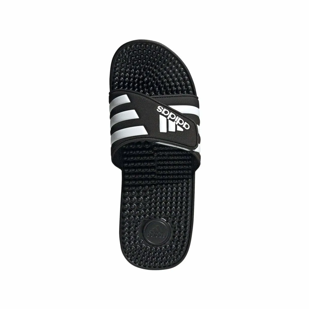 ADIDAS MEN'S ADISSAGE BLACK SLIDES