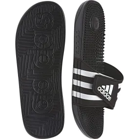 ADIDAS MEN'S ADISSAGE BLACK SLIDES