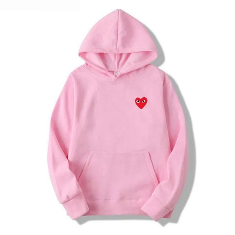 Amy Fashion - Cotton Heart-Eye Printed Fall/Winter Casual Hoodies