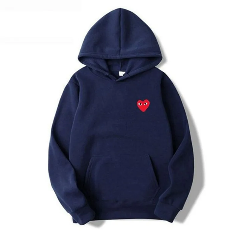 Amy Fashion - Cotton Heart-Eye Printed Fall/Winter Casual Hoodies