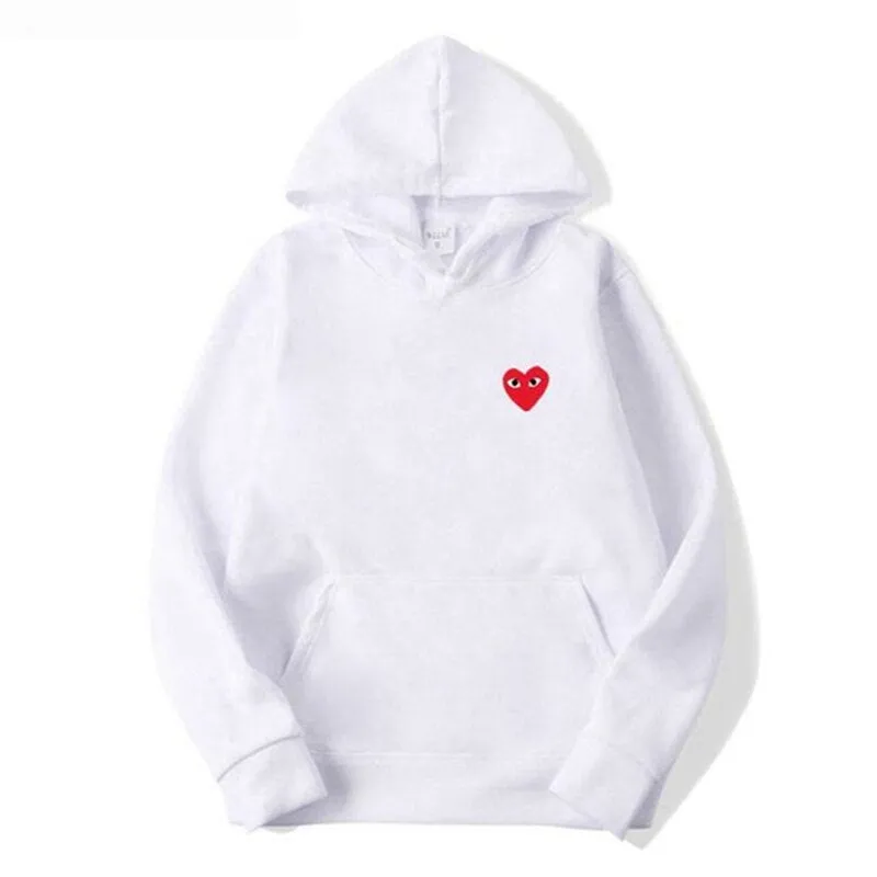 Amy Fashion - Cotton Heart-Eye Printed Fall/Winter Casual Hoodies