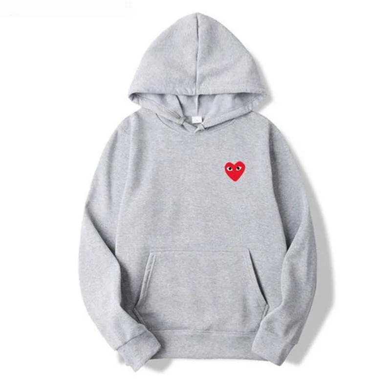 Amy Fashion - Cotton Heart-Eye Printed Fall/Winter Casual Hoodies