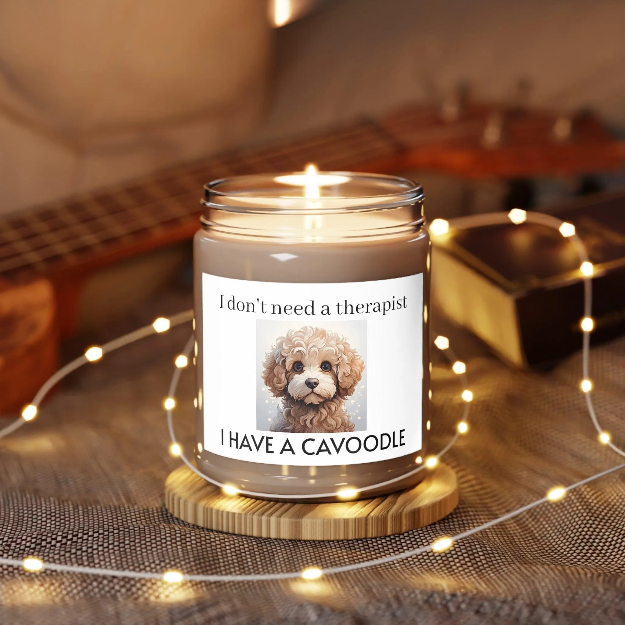 Apricot Cavoodle Candle Scented Candles, 255g