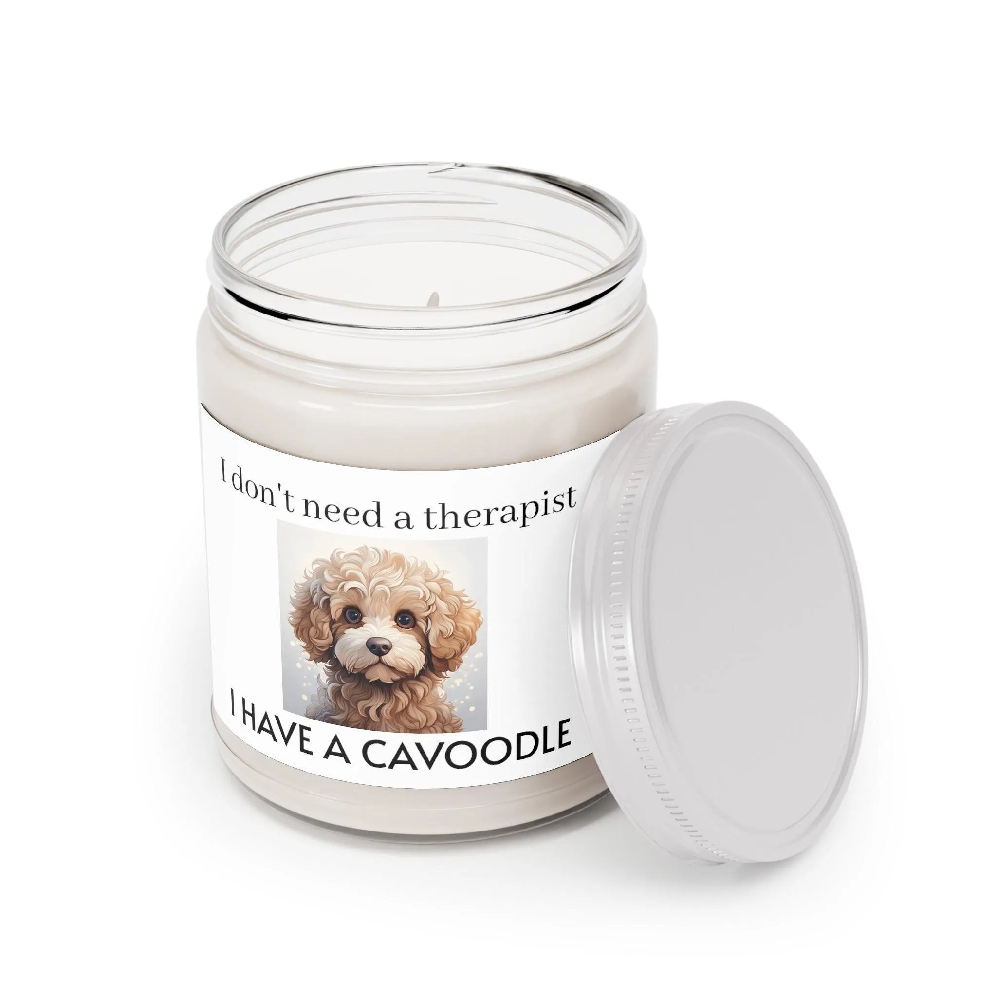 Apricot Cavoodle Candle Scented Candles, 255g