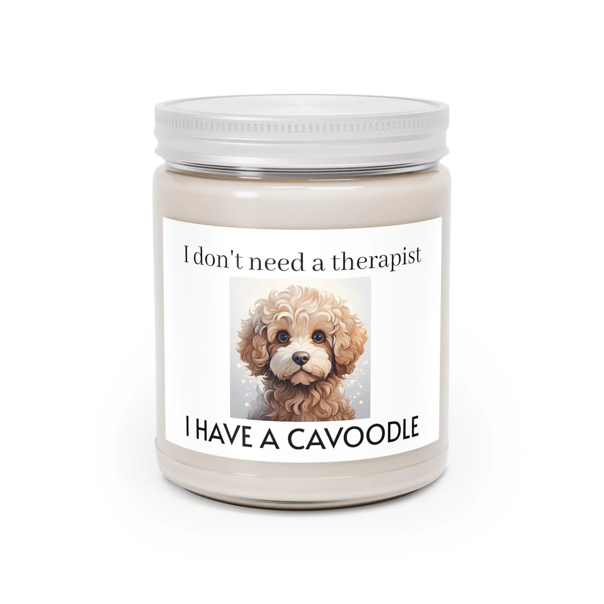 Apricot Cavoodle Candle Scented Candles, 255g