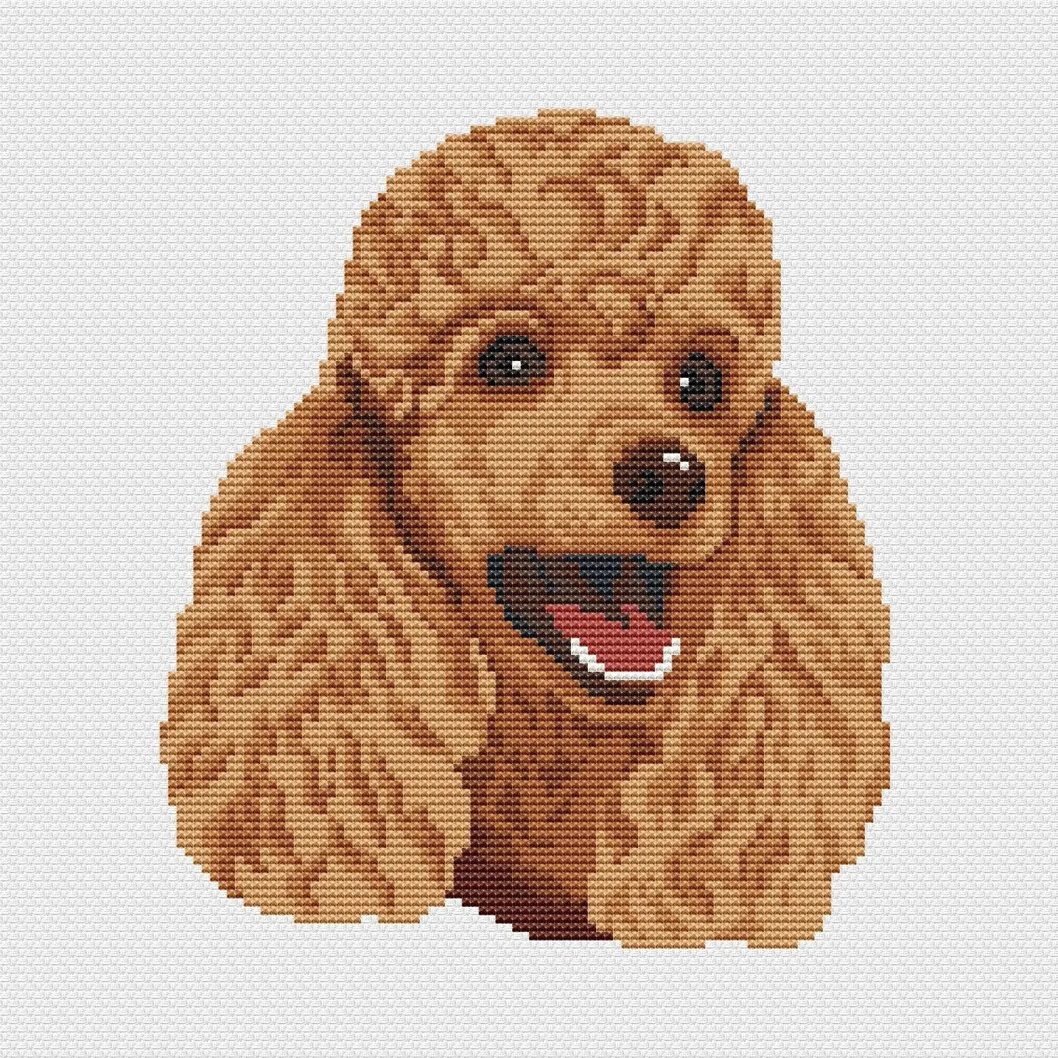 Apricot Poodle - PDF Cross Stitch Pattern