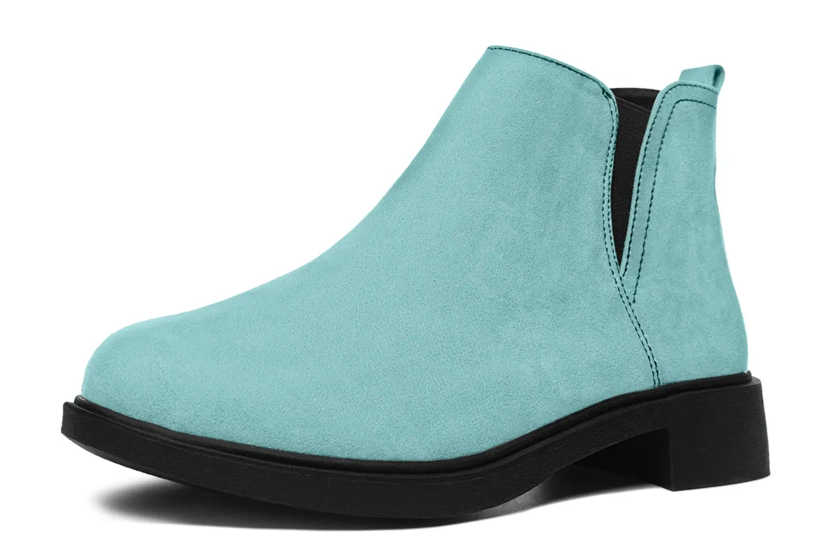 Aqua Mist Chelsea Boots - Comfy Slip-On - Soft & Water-Resistant Micro-Suede Vegan Shoes