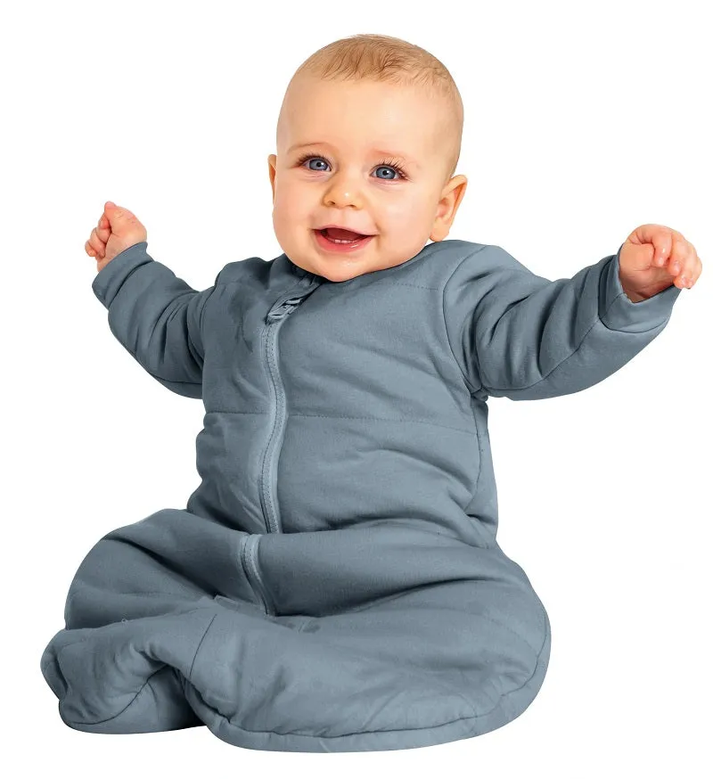 Baby Studio Cotton Sleeping Bag With Arms 3.0 TOG - Charcoal/Hugs Equals Love