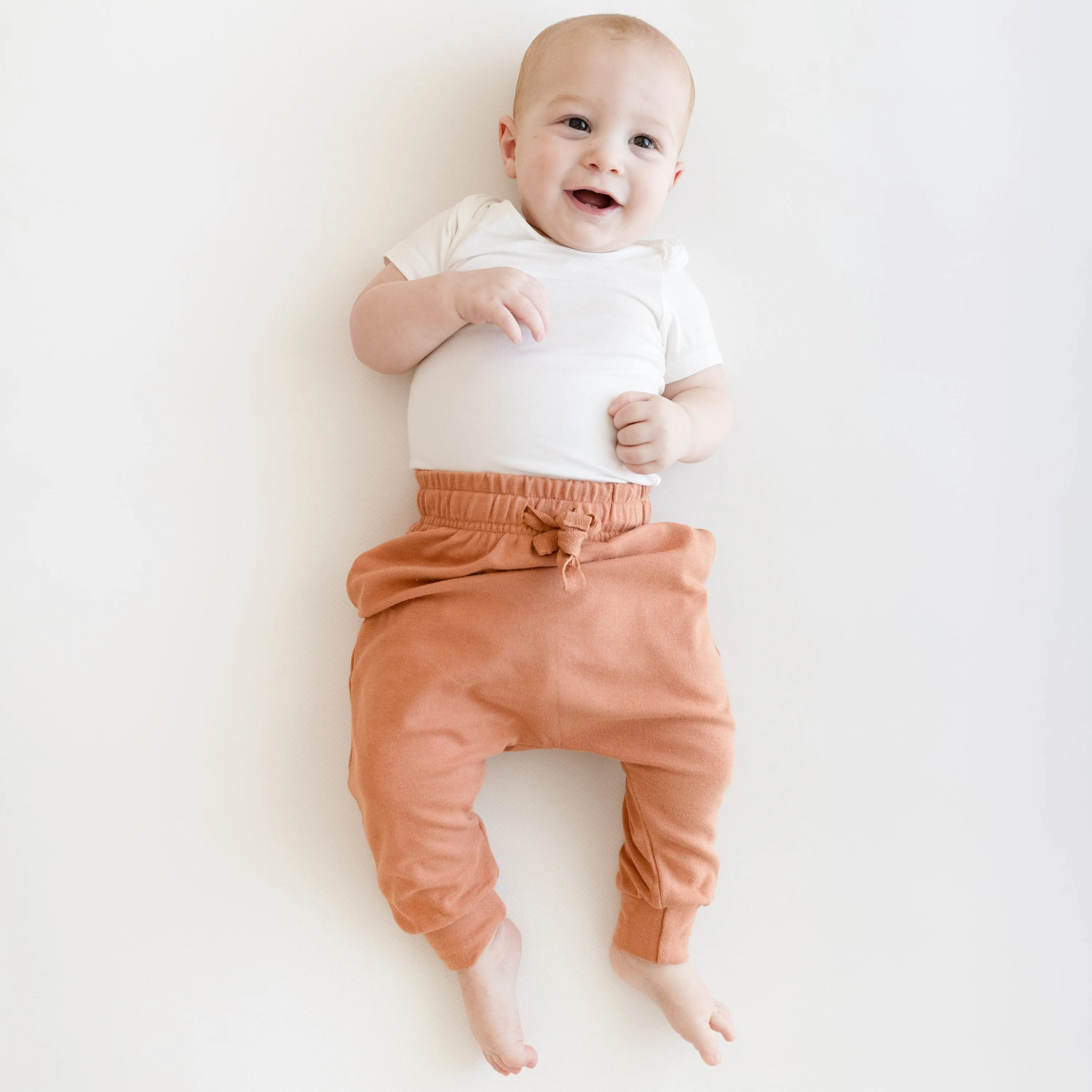 Bamboo Jersey Harem Pants in Apricot