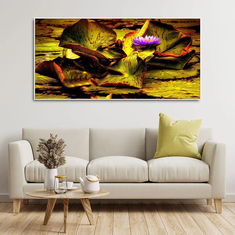 Beautiful Lotus Flower Premium Canvas Wall Painting