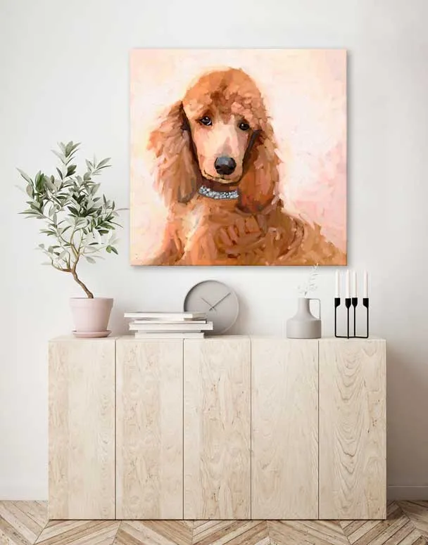 Best Friend - Fancy Apricot Poodle Canvas Wall Art