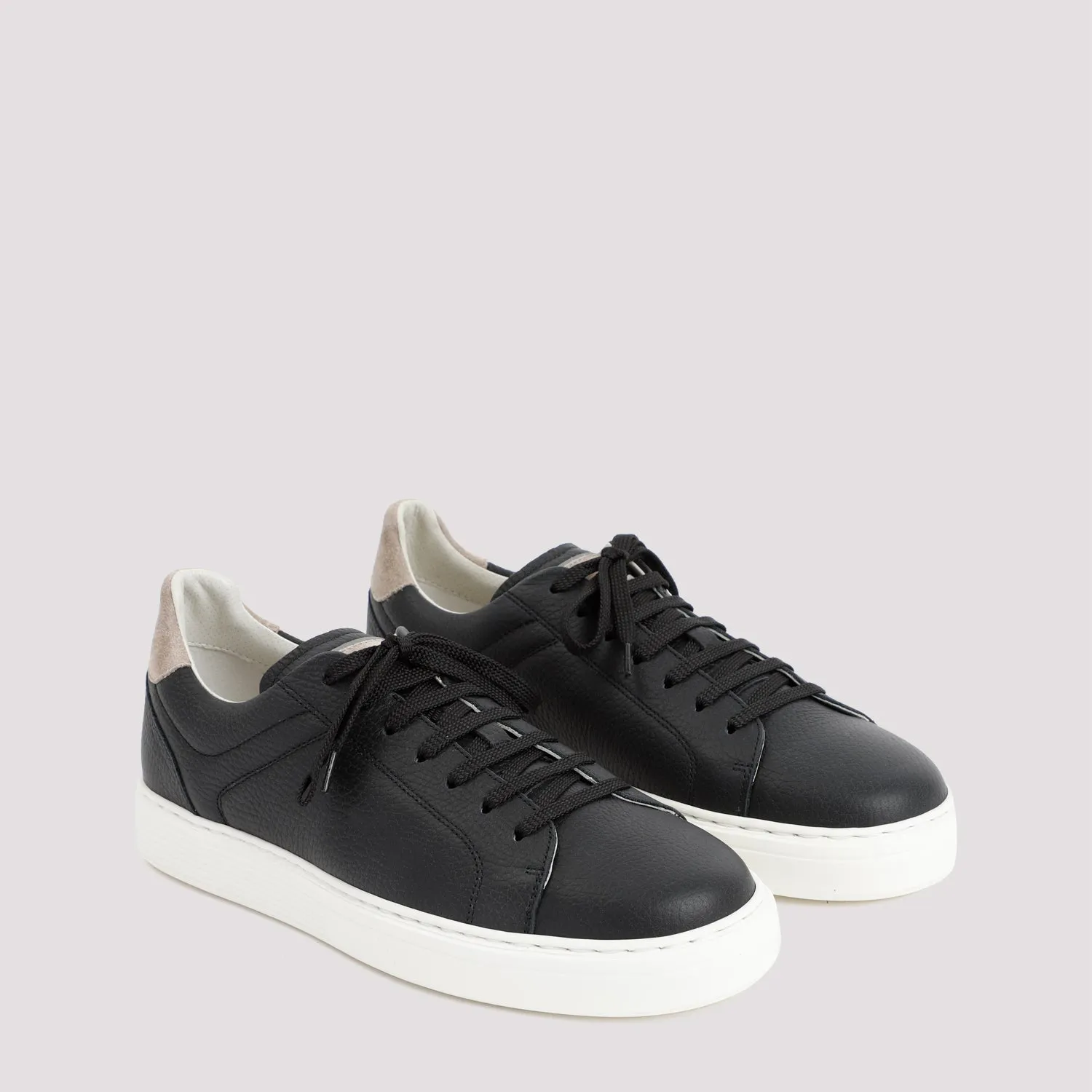 CALFSKIN TRAINERS WITH GRAIN