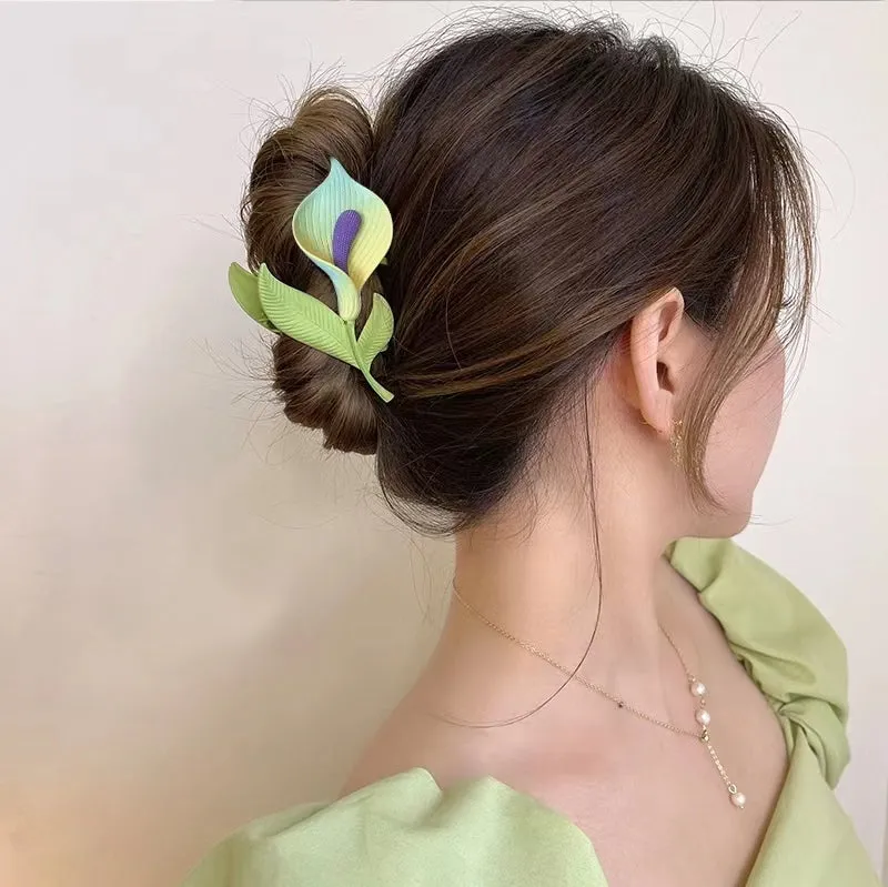 Calla Lily Flower Claw Clip