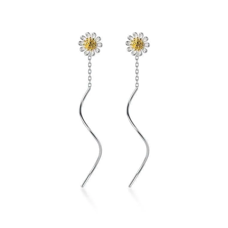 Dahlia on Vine Earrings