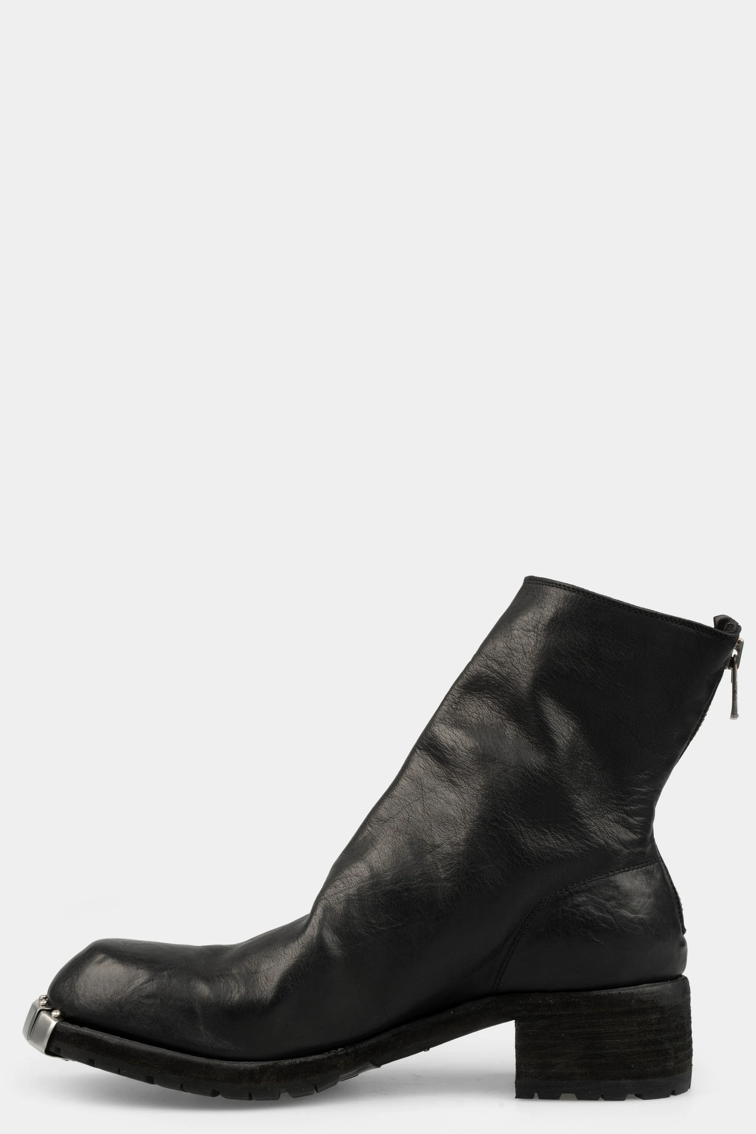 Double heel metal clad toe back zip boots | NB06V