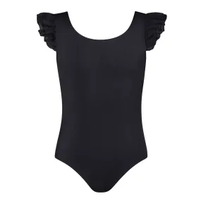 Emery Frill Sleeve Leotard | Black | Child