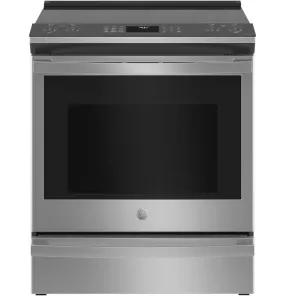 GE Profile 30 Smart Slide-In Electric Convection Fingerprint Resistant Range with No Preheat Air Fry