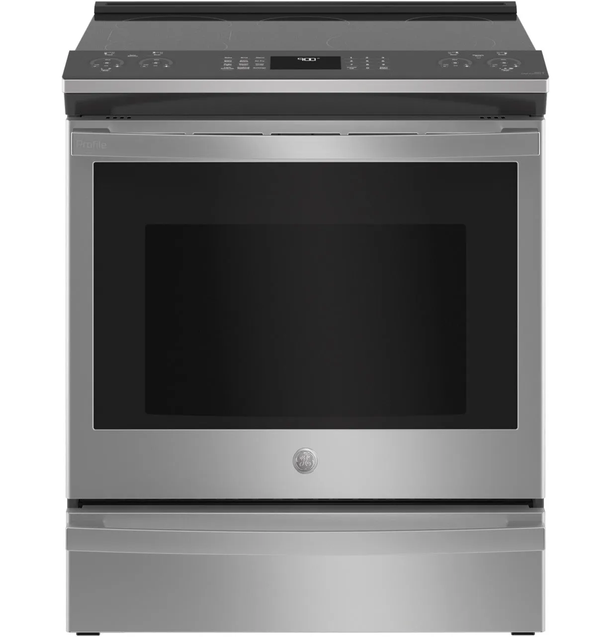 GE Profile 30 Smart Slide-In Electric Convection Fingerprint Resistant Range with No Preheat Air Fry