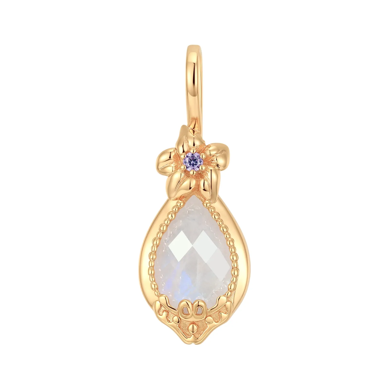 Gold Pear Shaped	Pendant - Iris