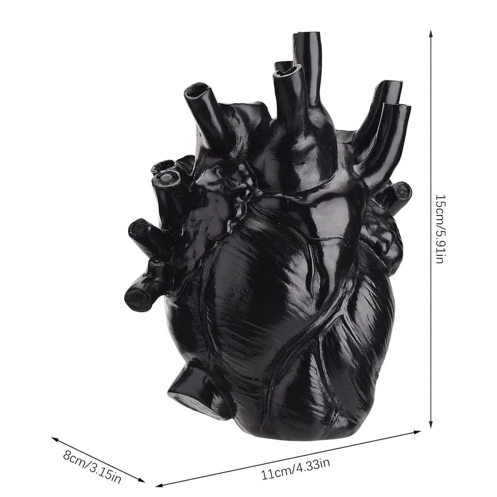 Gothic Anatomical Heart Resin Vases