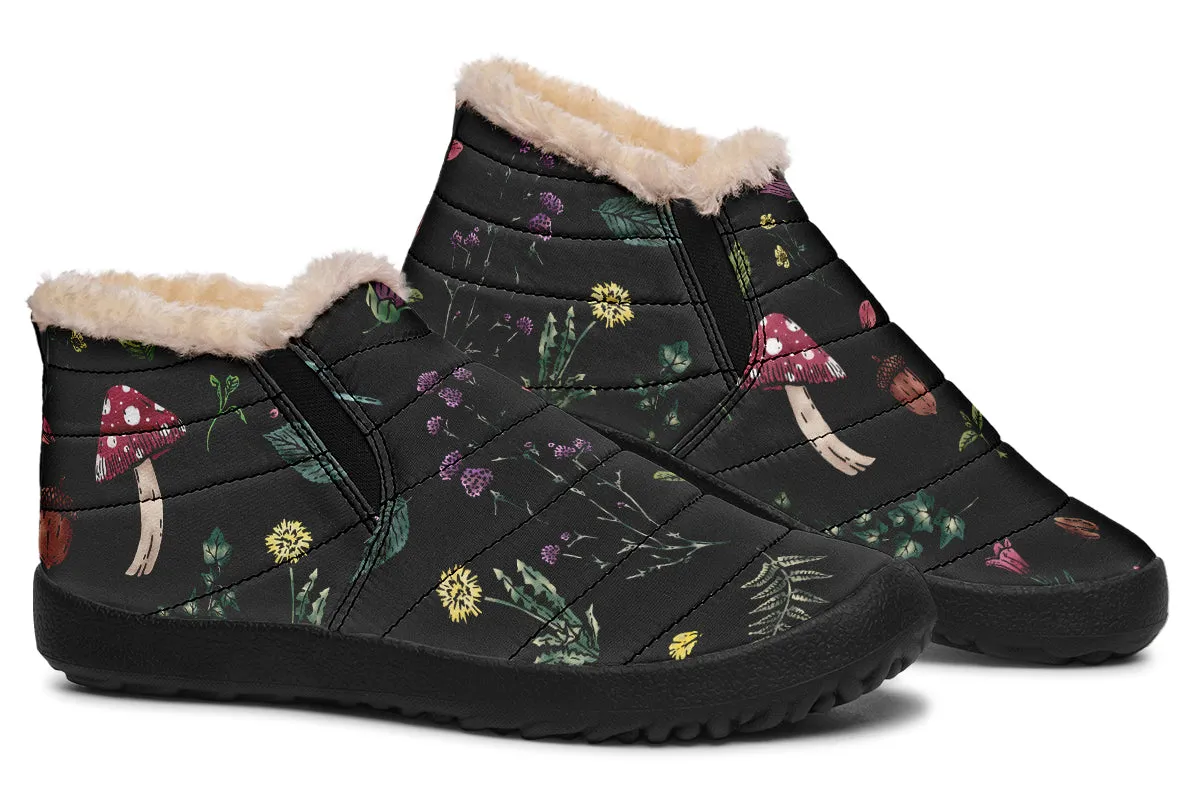 Herbology Winter Sneakers - Warm & Easy Slip-On Shoes Lined with Vegan Wool with Anti-Slip Soles