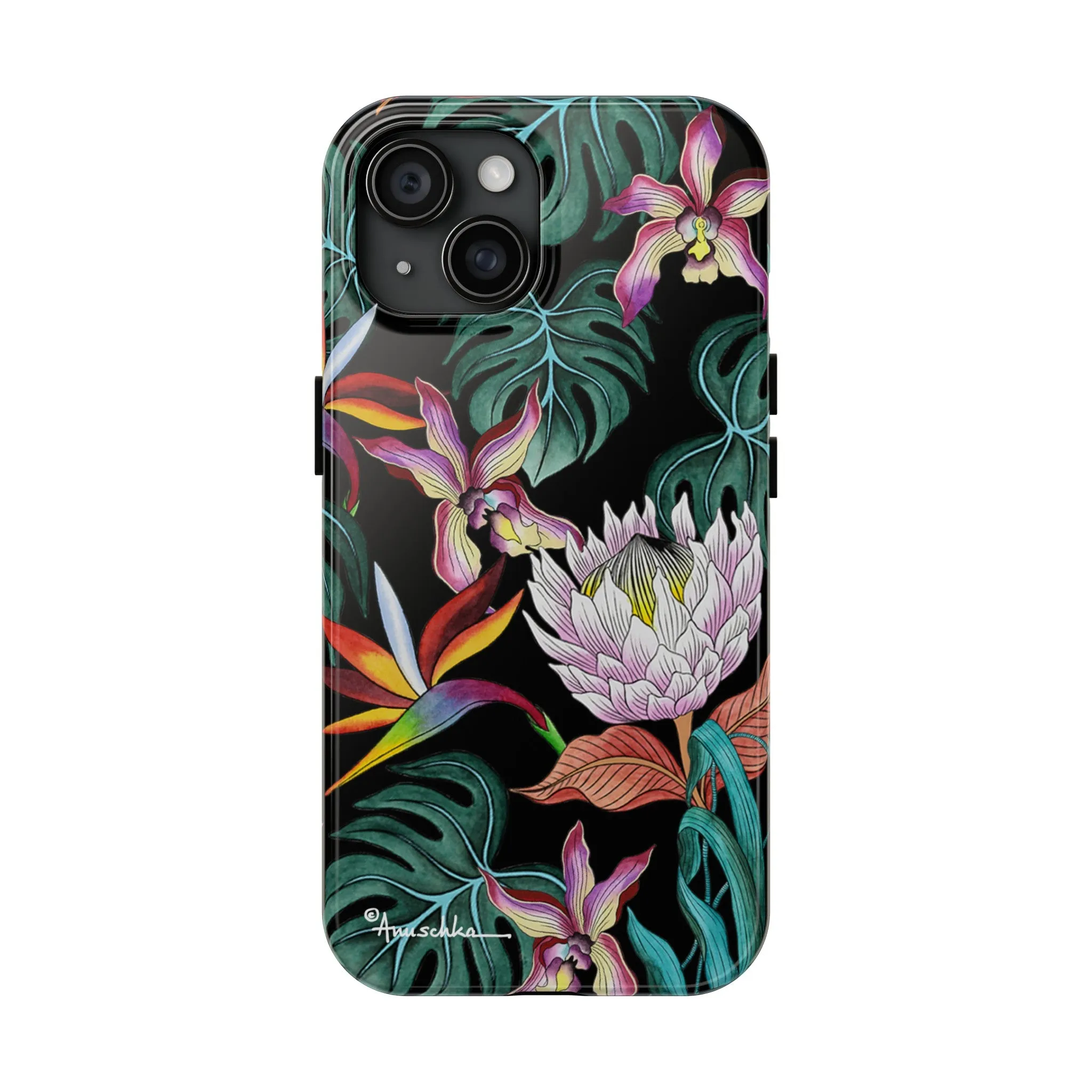 Island Escape Black Tough Phone Cases