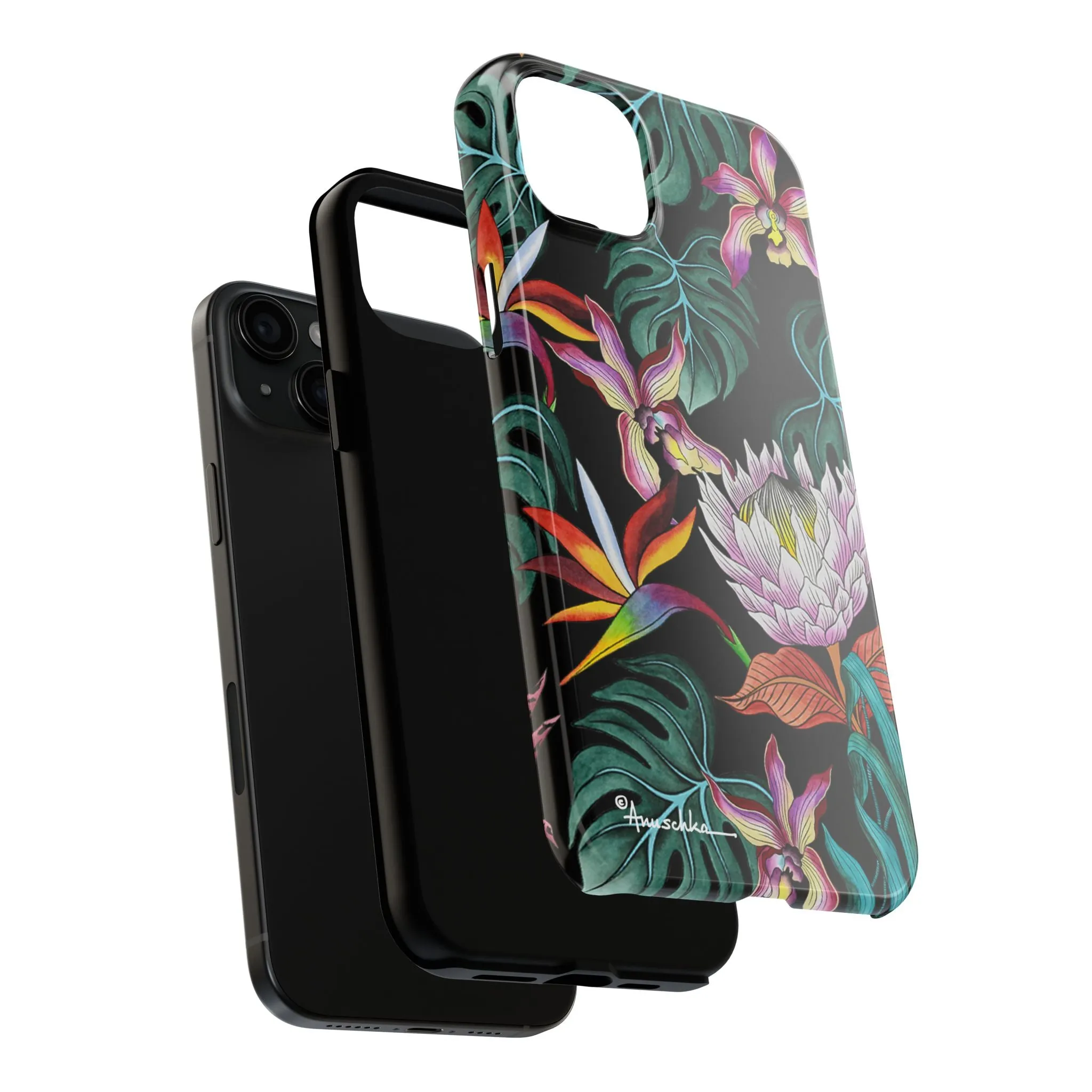 Island Escape Black Tough Phone Cases