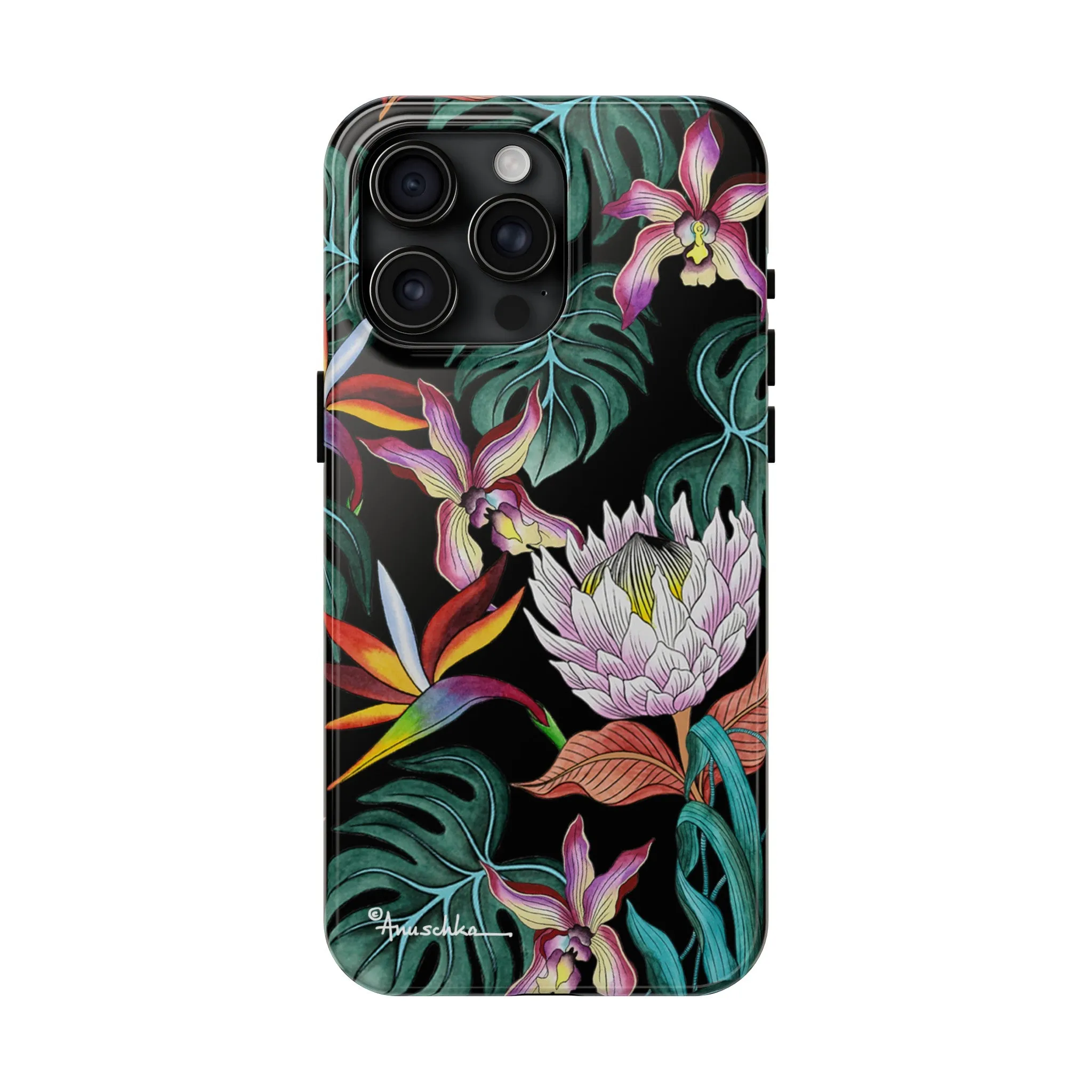 Island Escape Black Tough Phone Cases