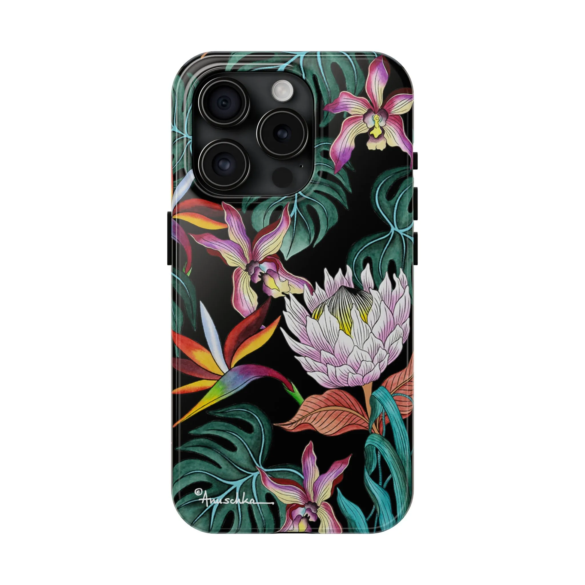 Island Escape Black Tough Phone Cases