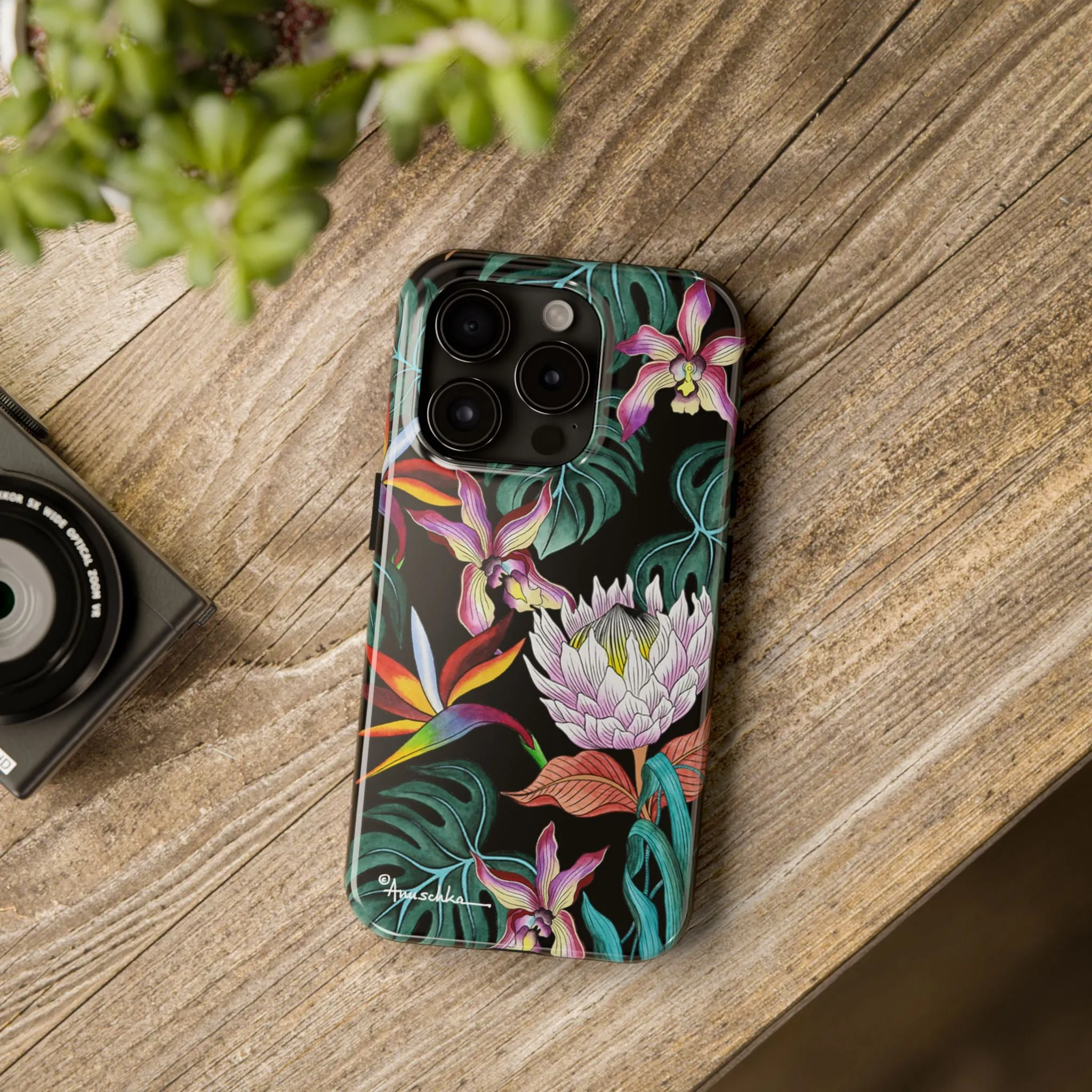 Island Escape Black Tough Phone Cases