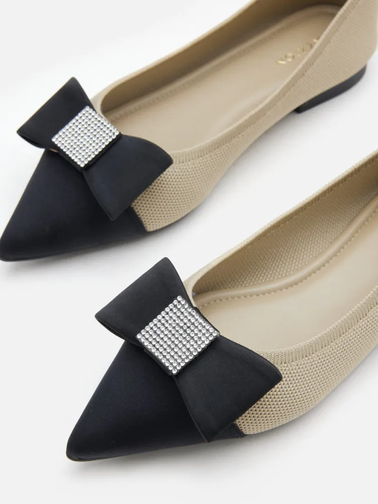 Janessa Flyknit Embellished Bow Flats