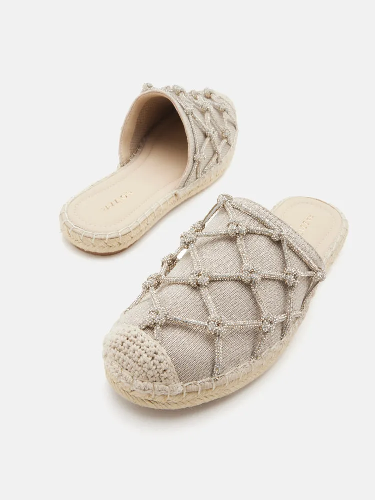 Jaylen Embellished Espadrille Mules