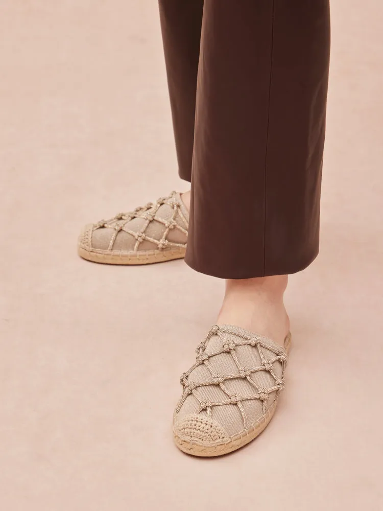 Jaylen Embellished Espadrille Mules