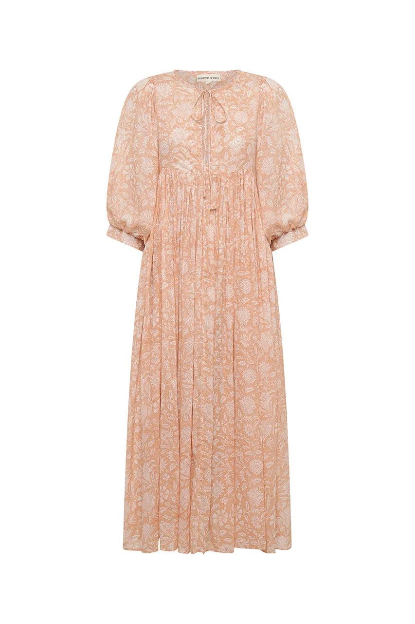 Kyra Maxi Dress ~ Apricot Blush