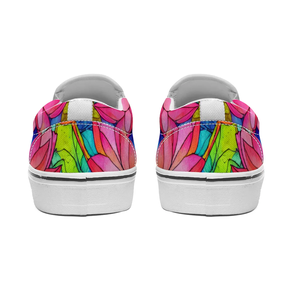 Lotus Flowers Collection - Unisex Slip-On Canvas Sneakers