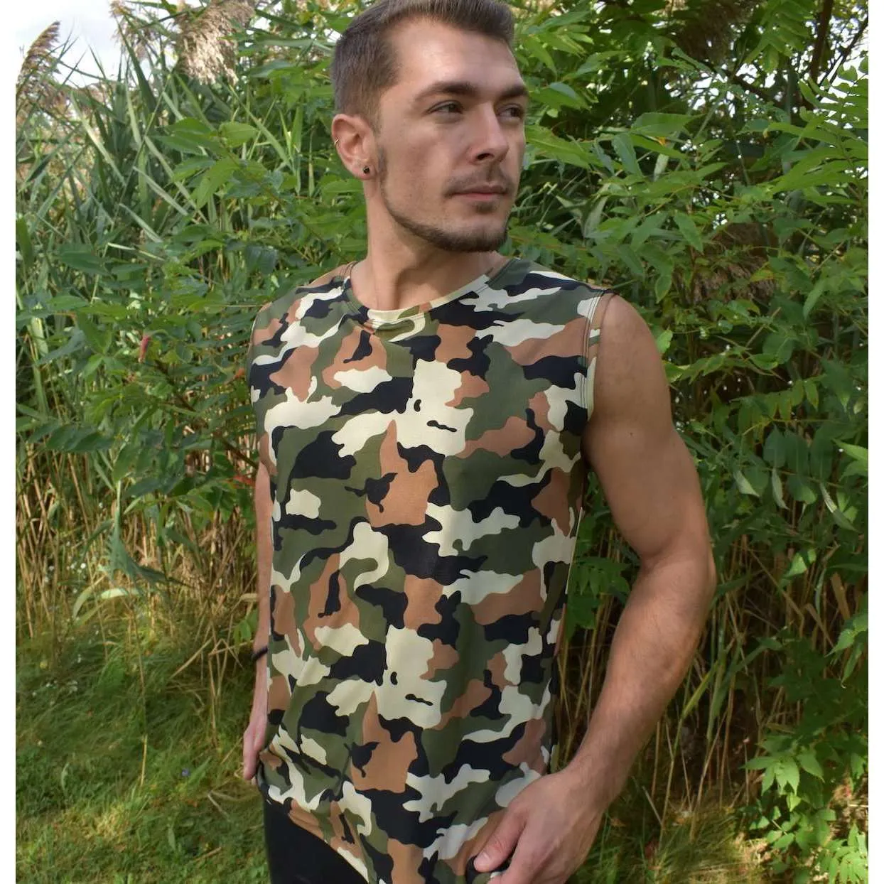 Men's Camouflage Tank, Muscle Shirt