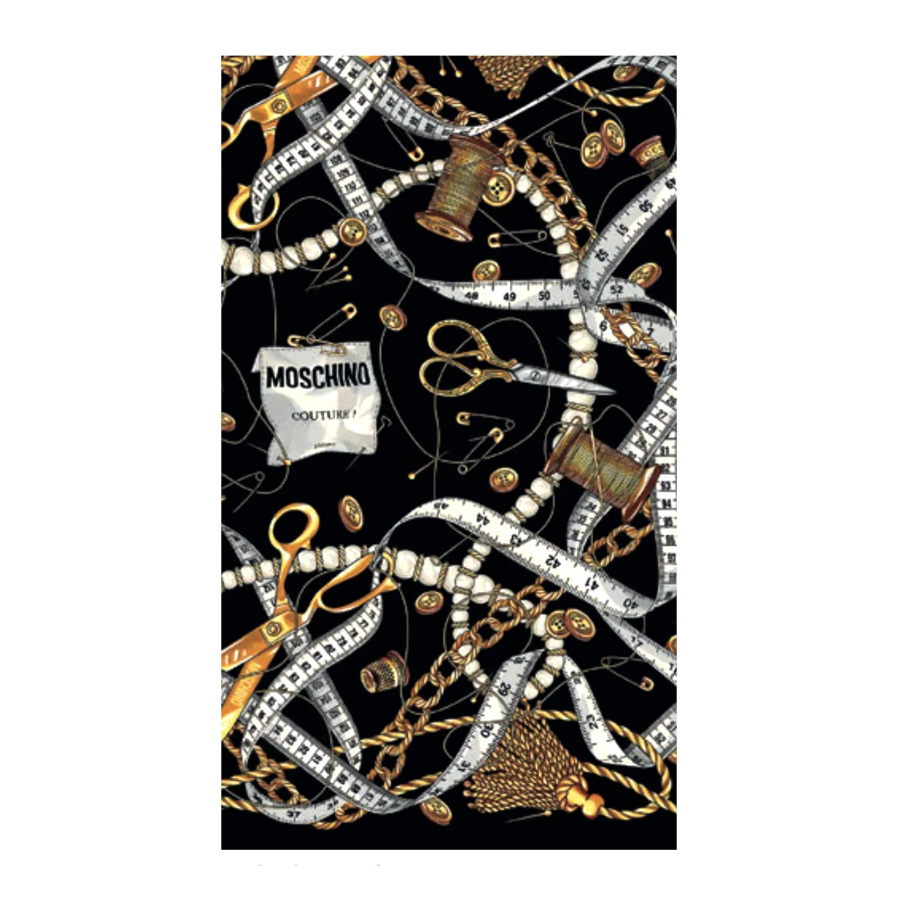 Moschino Scarf Couture Design - Large Square Silk Foulard SALE