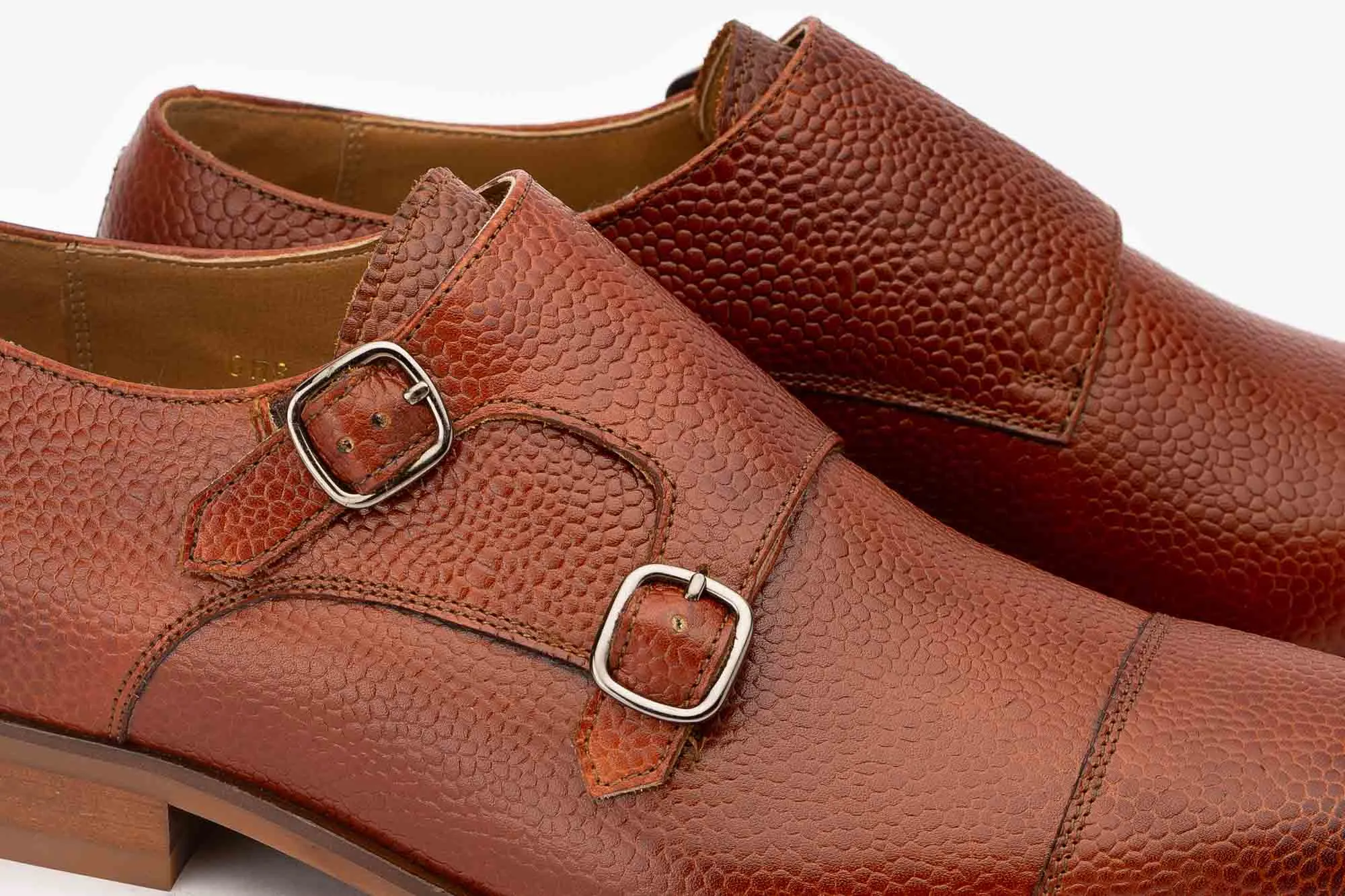 Pebble Grain Toecap Double Monk