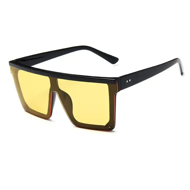 SHAUNA Flat Top Classic Square Sunglasses