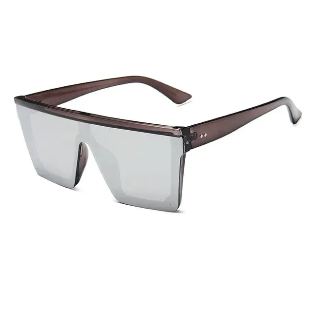 SHAUNA Flat Top Classic Square Sunglasses