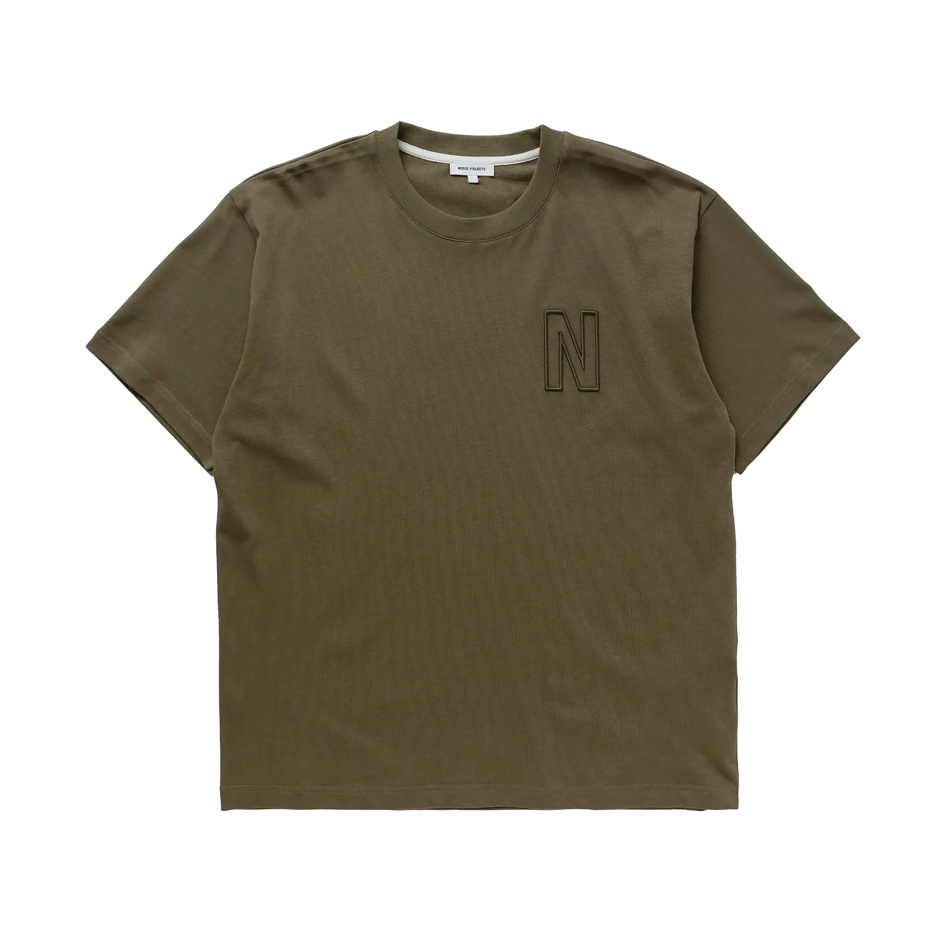 Simon Loose Organic Heavy Tee Sediment Green