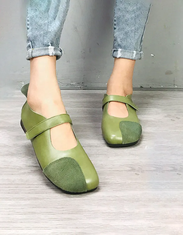 Spring Color-Matching Women Retro Flats