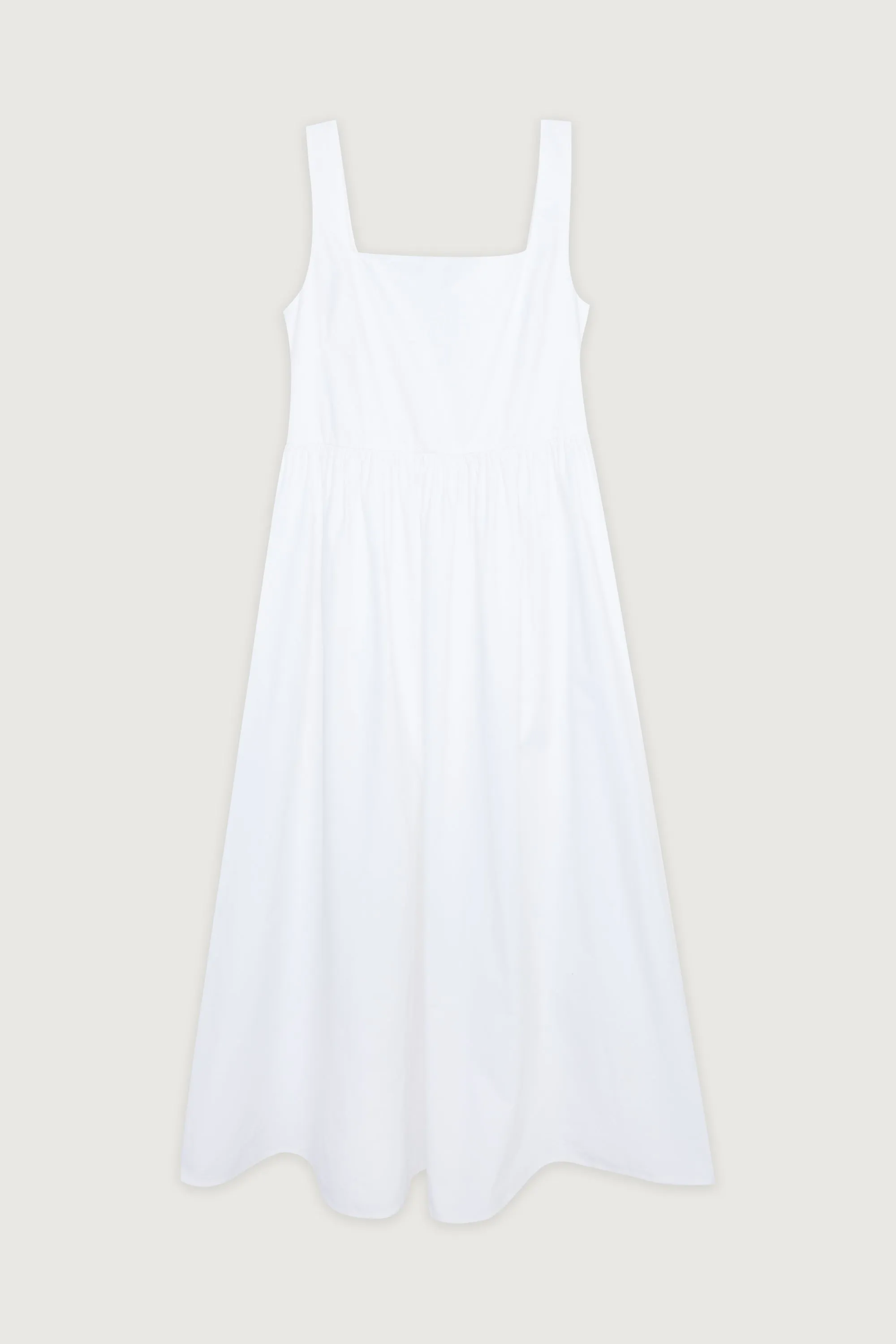 SQUARE NECK MIDI DRESS