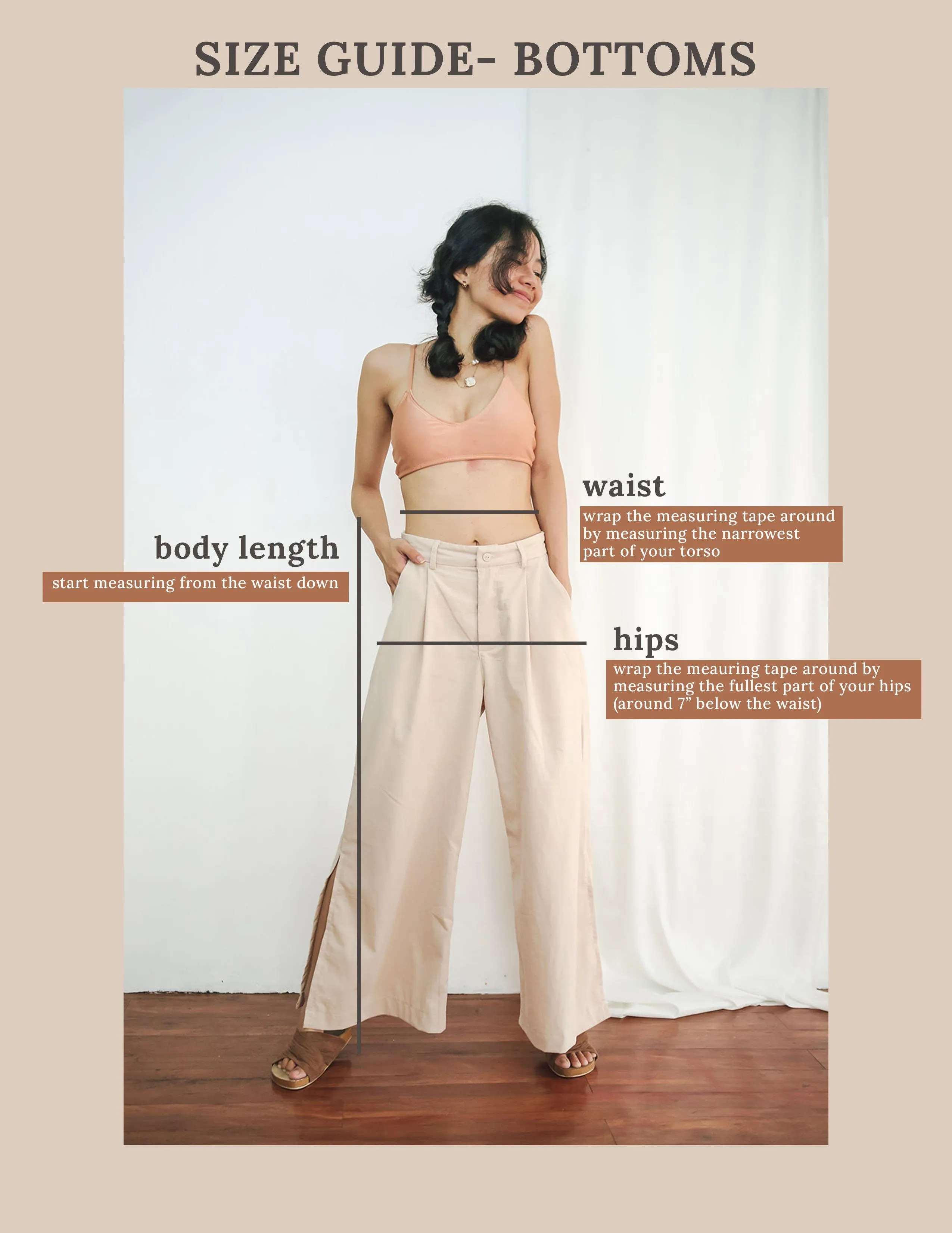 The Wide Pleated Trousers Apricot